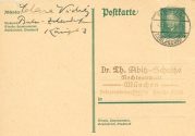 Postkarte im Auftrag von Clara Viebig an Thaddäus Abitz-Schultze, Vorderseite