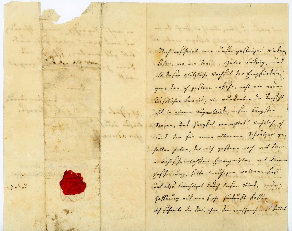 Brief von Therese aus dem Wincken an Ludwig Büschenthal, 1. Seite