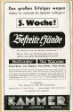 Werbeanzeige für den Film "Befreite Hände" in den Kammer-Lichtspielen Duisburg, ca, 1940