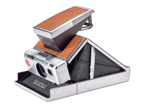 Polaroid Corporation (Hersteller*in), Polaroid SX-70, Klapp-Spiegelreflexkamera, ca. 1975