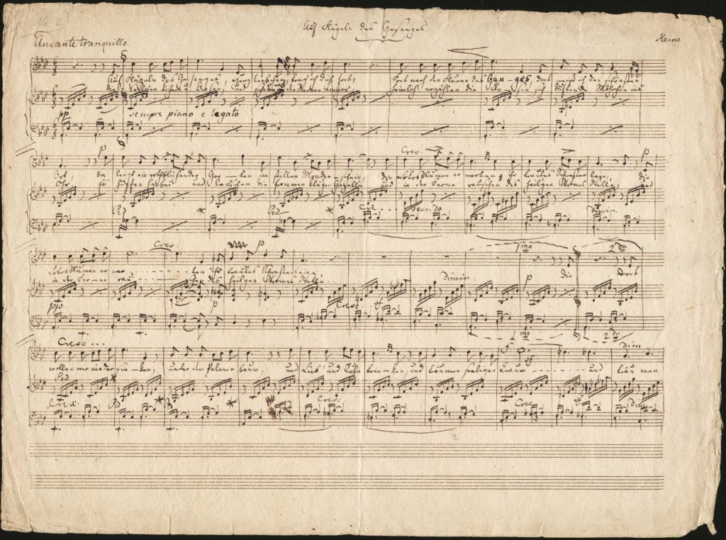 Felix Mendelssohn Bartholdy, "Auf Flügeln des Gesanges" (Heinrich Heine)