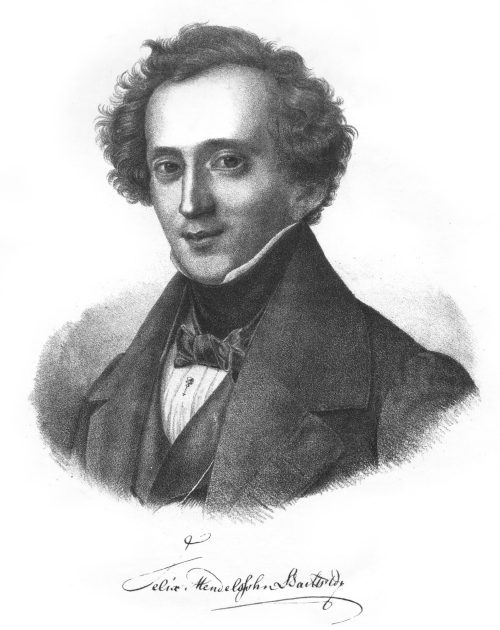 Felix Mendelssohn Bartholdy
Stahlstich von August Dircks nach dem Porträt von Theodor Hildebra ...