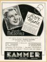 Werbeanzeige für den Film "Rose-Marie" in den Kammer-Lichtspielen Duisburg, ca. 1939