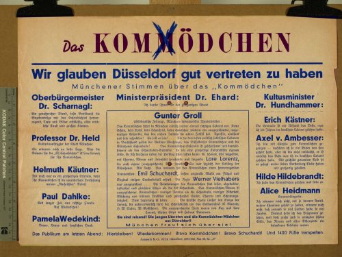 Helmut Käutner (Beitragende*r), Stimmen über das Kom(m)ödchen - Wir glauben, Düsseldorf gut vertreten zu haben., 1947