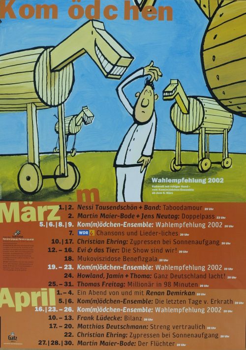 kreativfeld (Gestaltung), Kom(m)ödchen März - April [2002], 2002