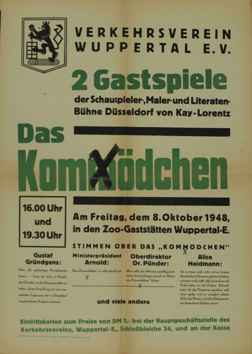 Druckerei Hans Hitzegrad, Wuppertal (Druck), Das Kom(m)ödchen, 1948