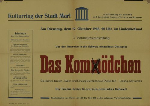 W. Nordhoff, Marl (Druck), Das Kom(m)ödchen, 1948