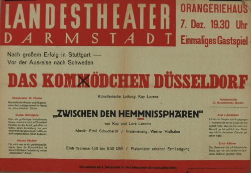 Herbert, Darmstadt (Druck), Das Kom(m)ödchen Düsseldorf - Zwischen den Hemmnis-Sphären, 1948