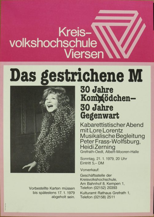 Lappan Verlag GmbH (Druck), Das gestrichene M - 30 Jahre Kom(m)ödchen - 30 Jahre Gegenwart, 1979