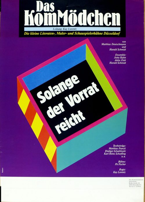 Jürgen Pankarz (Druck), Solange der Vorrat reicht, 1989