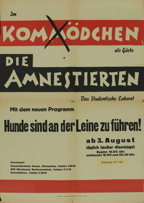 Die Amnestierten (Beteiligte Körperschaft), Hunde sind an der Leine zu führen, 1949