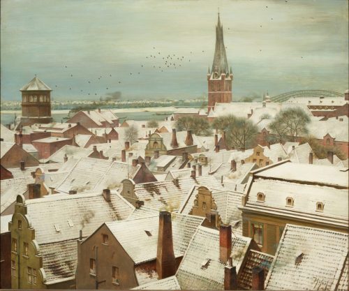 Will Tschech (Künstler*in), Alt-Düsseldorf im Schnee, 1941