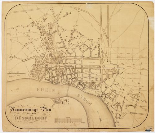G. Spies (Hersteller*in), Nummerirungsplan für die Stadt Düsseldorf, um 1850