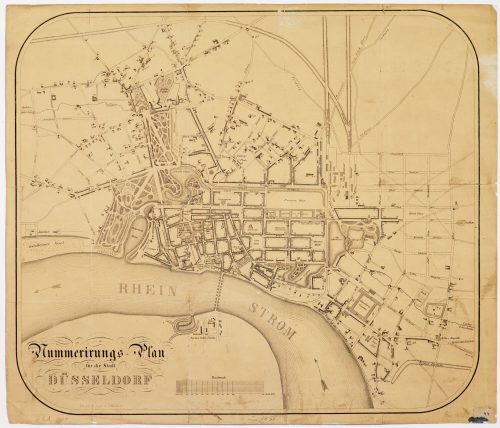 G. Spies (Hersteller*in), Nummerirungsplan für die Stadt Düsseldorf, um 1850