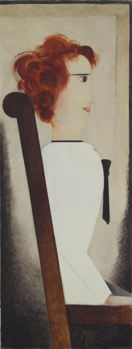 Oskar Schlemmer (Künstler*in), Sitzende in Weiß, 1925