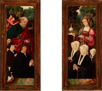 Jacob Cornelisz. van Oostsanen und Werkstatt (?) und Claes Simonsz. van Waterlant II, Stifterfi ...