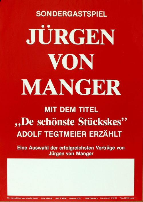 Jürgen von Manger (Beteiligte Person), De schönste Stückskes, 1982