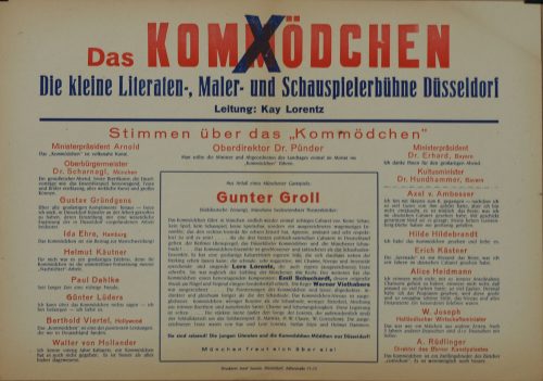 H.A. Thewissen, Viersen (Druck), Stimmen über das Kom(m)ödchen, 1947