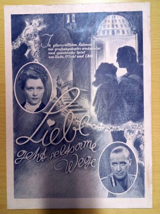 Werbezettel zu "LIEBE GEHT SELTSAME WEGE", Deutschland, 1937 (Digitalisat)