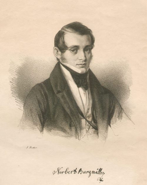 Norbert Burgmüller, Lithographie von Jakob Becker, 1836