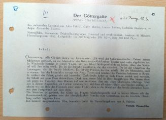 Werbezettel aus dem Film "PRIMA COMUNIONE", Italien & Frankreich, 1950 (Digitalisat)