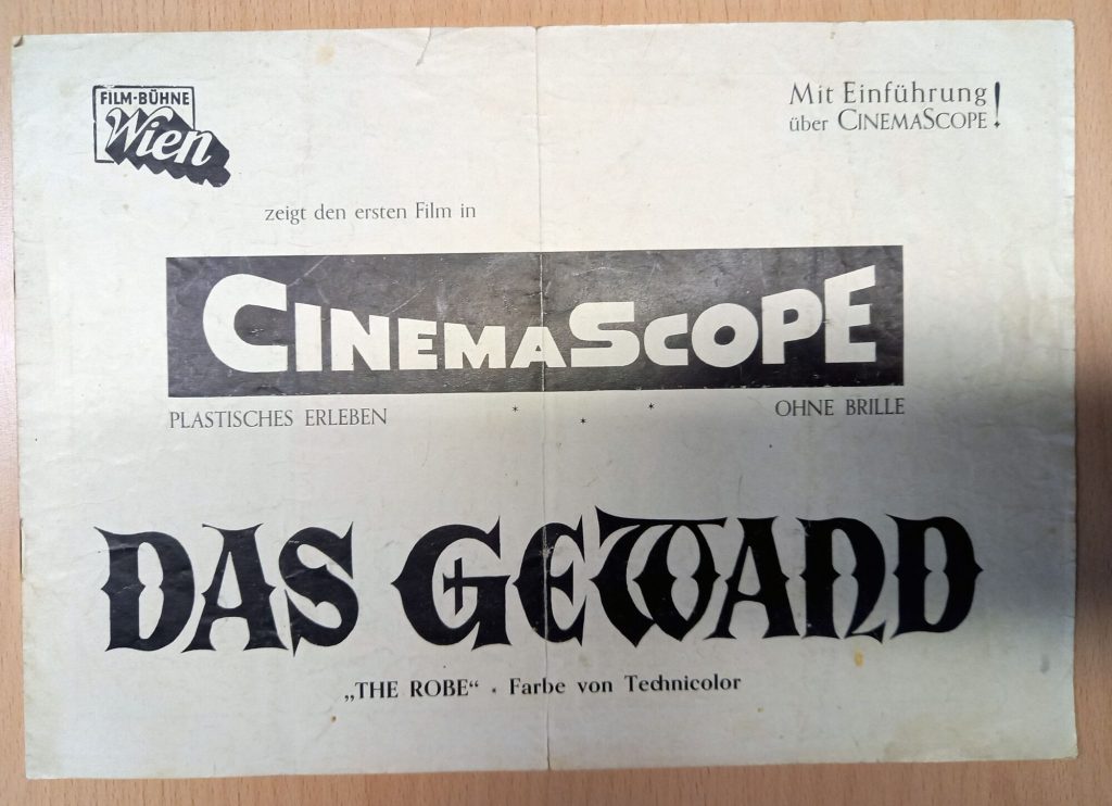 Werberatschlag zu dem Film "The Robe", USA, 1953 (Digitalisat)