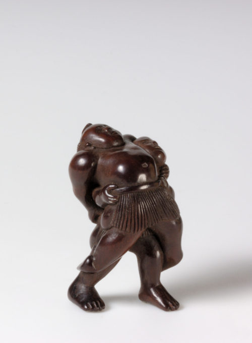 Ryomin (Künstler*in), Netsuke, zwei Sumo-Ringer, 19. Jahrhundert