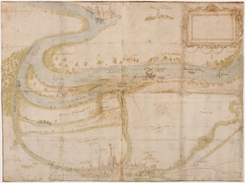 Unbekannt (Hersteller*in), Karte von Neuss und Umgebung (incl. Düsseldorf), 1613