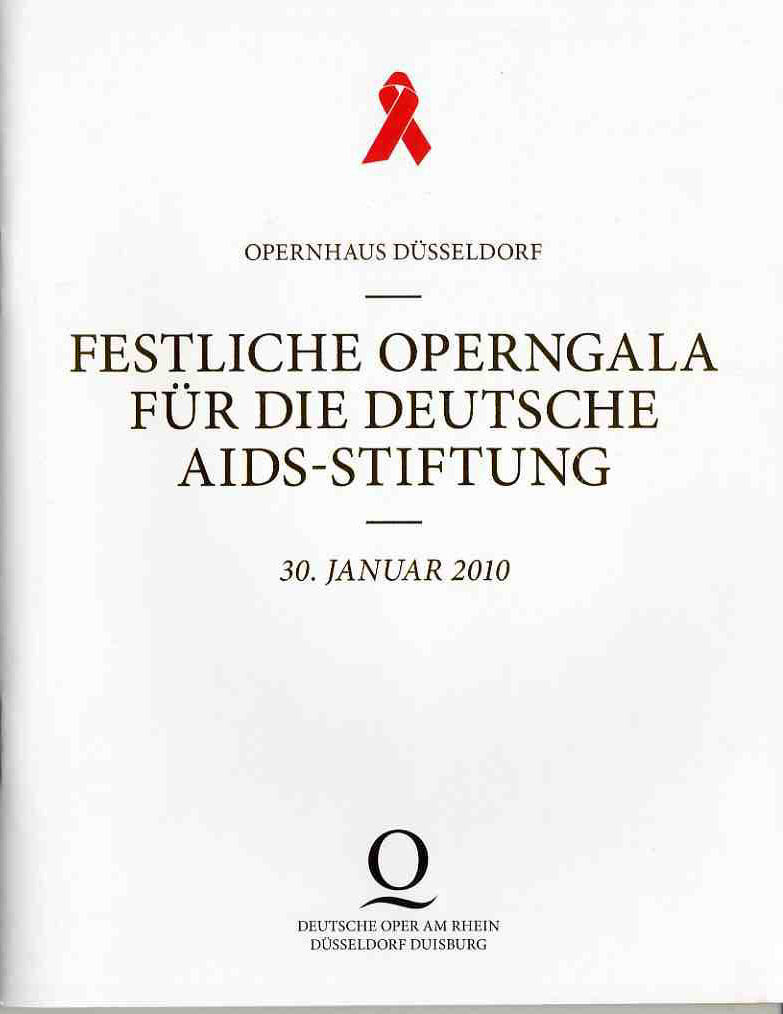 Programmheft "Festliche Operngala für die Deutsche Aids-Stiftung"