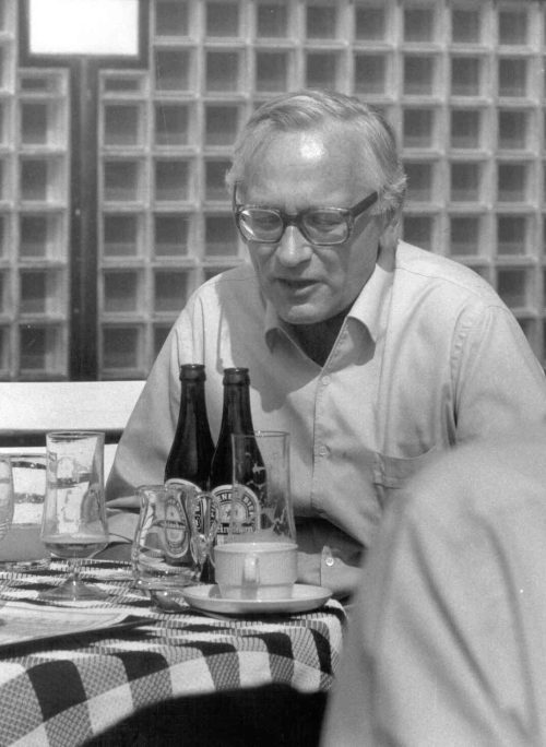 Günter Gaus auf dem Schriftstellertreffen in Den Haag 1982