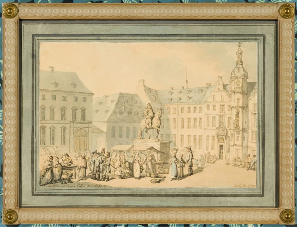 Düsseldorfer Marktplatz mit kurfürstlichem Hoftheater 