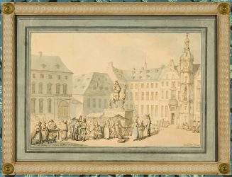 Düsseldorfer Marktplatz mit kurfürstlichem Hoftheater 