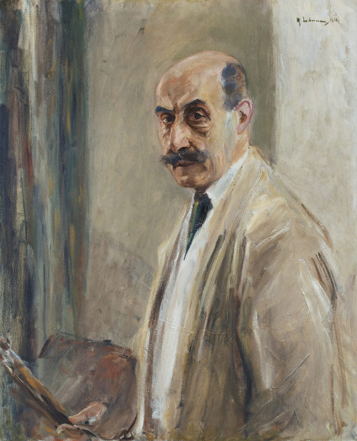 Max Liebermann (Künstler*in), Selbstbildnis mit Pinsel und Palette, 1913