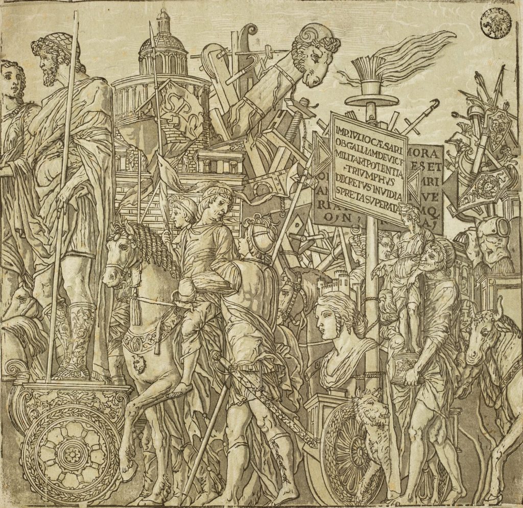 Triumphwagen mit Belagerungswaffen