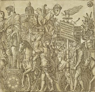 Triumphwagen mit Belagerungswaffen