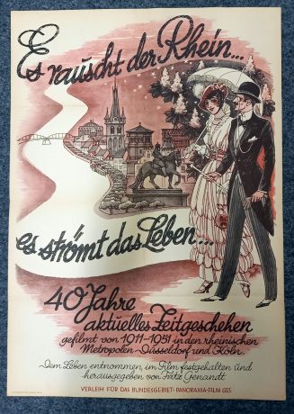 Plakat (GW/1- 5497) zu dem Film "ES RAUSCHT DER RHEIN, ES STRÖMT DAS LEBEN", Deutschland, 1952  ...