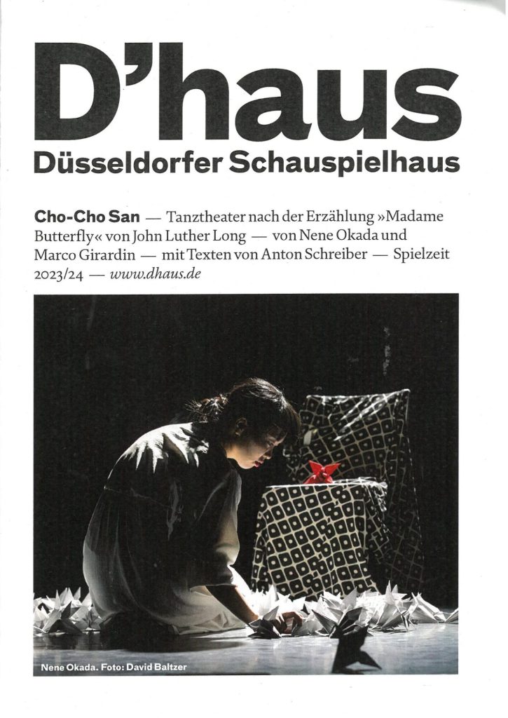 Programmheft (Umschlag) zu "Cho-Cho San". Tanztheater nach der Erzählung »Madame Butterfly« von ...