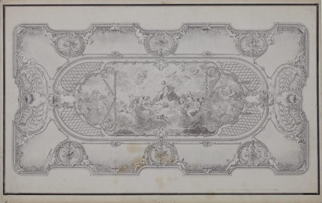 Plafond des östlichen Gartensaals von Schloss Benrath