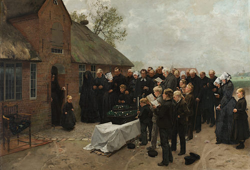 Christian Ludwig Bokelmann (Künstler*in), Nordfriesisches Begräbnis, 1887