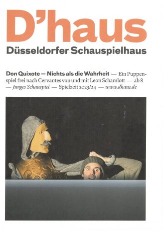 Programmheft (Titel) zu "Don Quixote - Nichts als die Wahrheit" - Ein Puppenspiel frei nach Cer ...