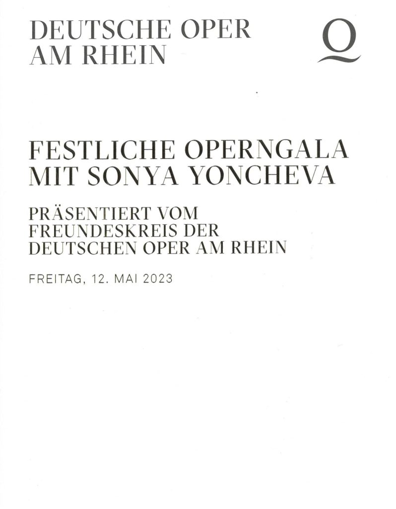 Programmheft (Umschlag) zu "Festliche Operngala mit Sonya Yonchave - präsentiert vom Freundeskr ...