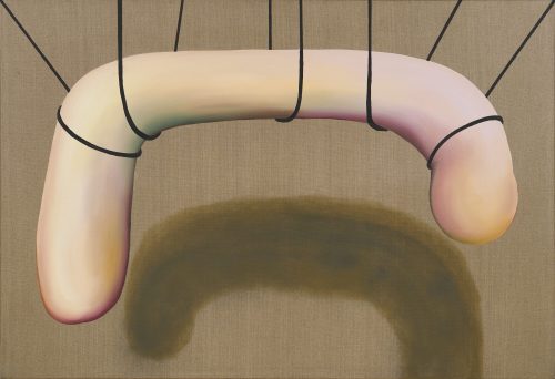 Oska Gutheil (Künstler*in), Hängende abstrakte Form, 2016