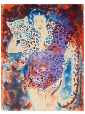 Frau mit Leopard