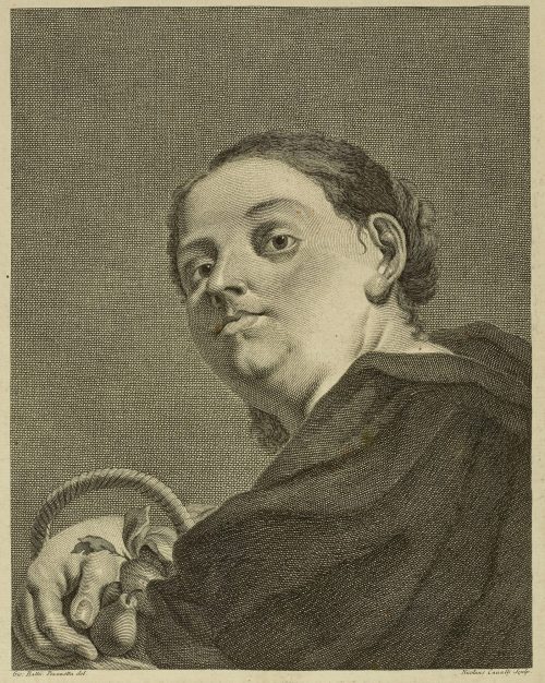 Giovanni Battista Piazzetta (Erfinder*in), Frau mit Fruchtkorb, ca. 1743–1778