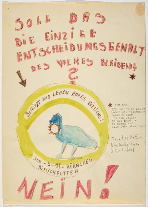 Chris Reinecke (Künstler*in), Soll das die einzige Entscheidungsgewalt des Volkes bleiben?, ca. 1970