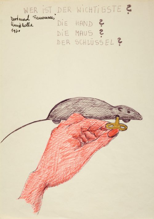 Chris Reinecke (Künstler*in), Wer ist der Wichtigste? Die Hand? Die Maus? Der Schlüssel?, 1970