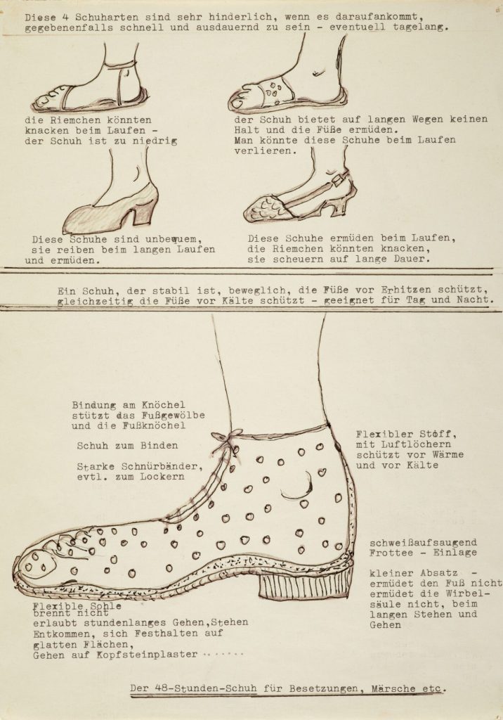 Der 48-Stunden-Schuh für Besetzungen, Märsche etc.