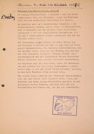 Ergebnis vom Freitag-Abend, 20.9.68