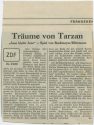 Zeitungsartikel "Träume von Tarzan"