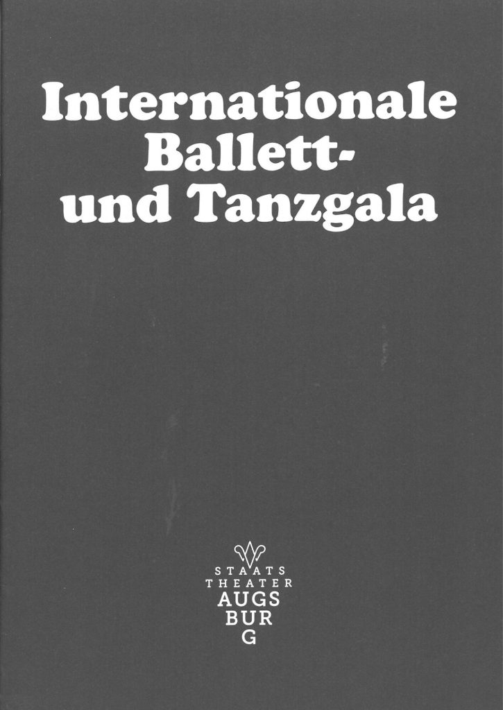 Programmheft (Umschlag) zur Internationalen Ballett- und Tanzgala 2024 in Augsburg